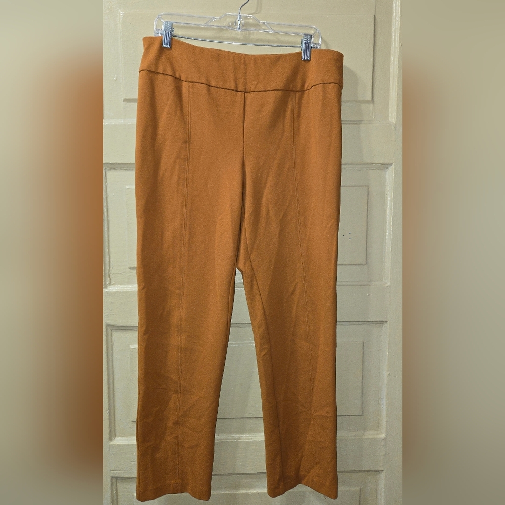 New Directions Camel Orange Comfy Straight Leg Trouser Size: XL